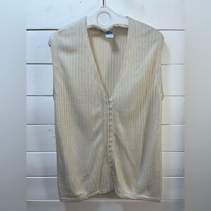 TRICORAMA – CASHMERE TOUCH KNIT VEST – SIZE L